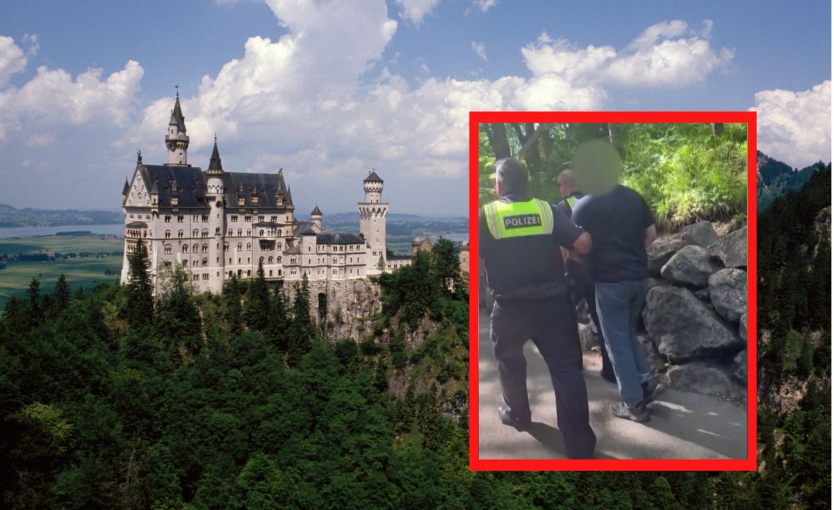Zamek Neuschwanstein w Bawarii/aresztowanie oskarżonego mężczyzny