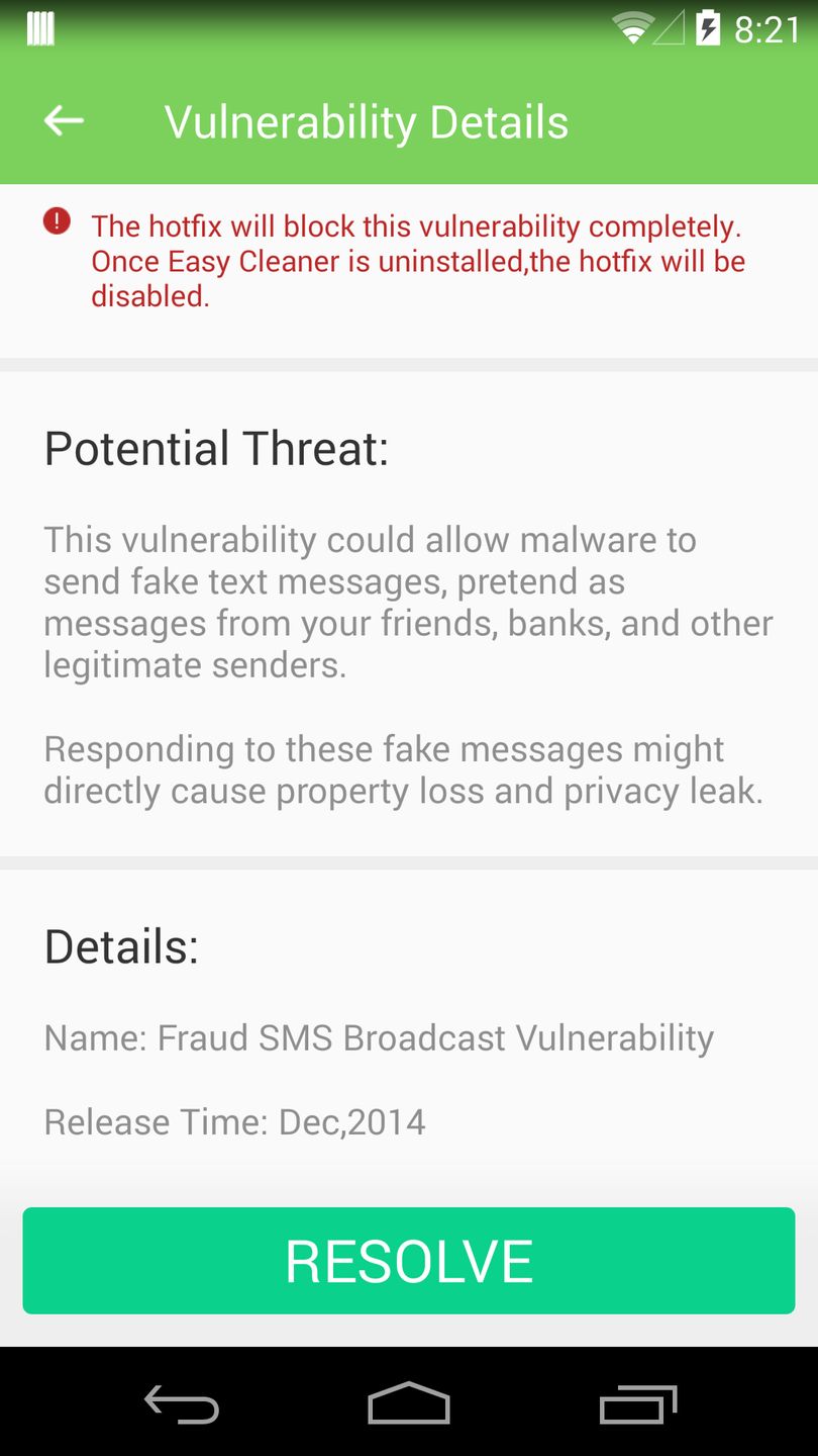 Aplikacja próbująca wprowadzić w błąd użytkownika, źródło Trend Micro