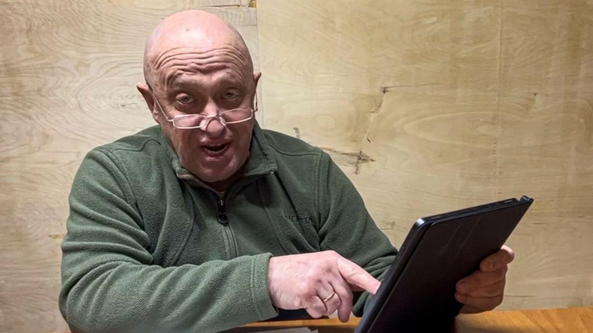 Temporary
In this handout image taken from a video released by Prigozhin Press Service on Friday, May 12, 2023, head of Wagner Group Yevgeny Prigozhin makes a video statement from an unknown location. In a video statement Friday, Prigozhin mocked the Russian Defense Ministry's report claiming that its forces regrouped to take more favorable positions, saying they effectively fled and "our flanks are crumbling." (Prigozhin Press Service via AP)