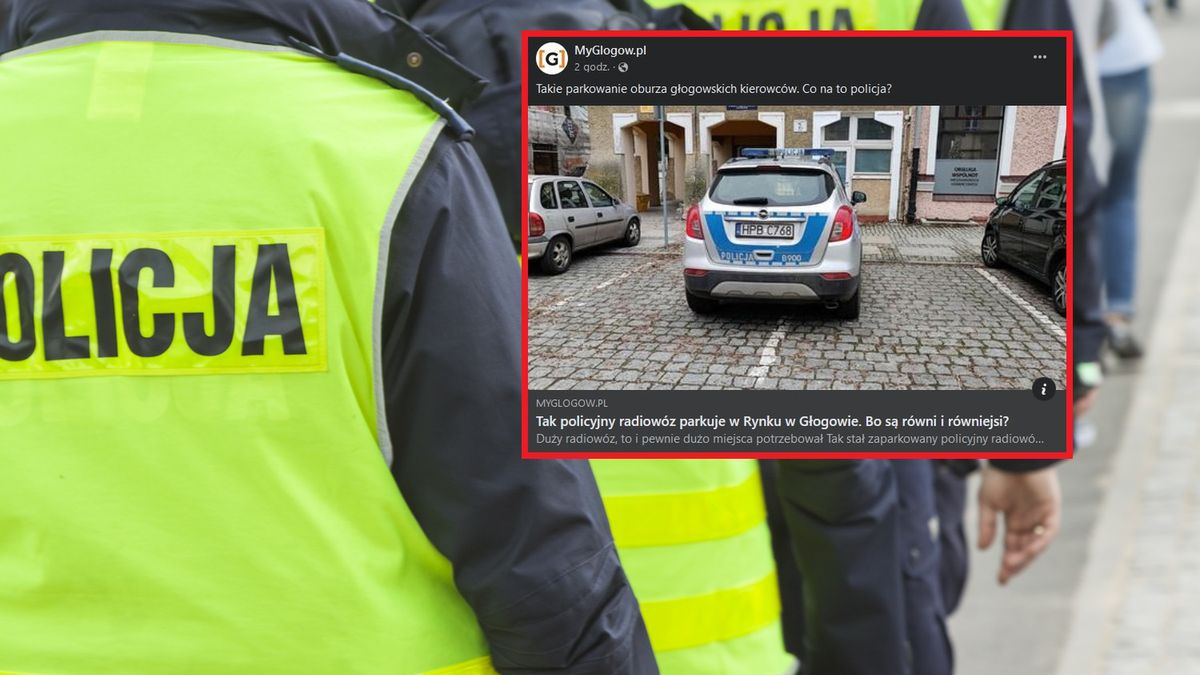 Tak zaparkowali policjanci w Głogowie