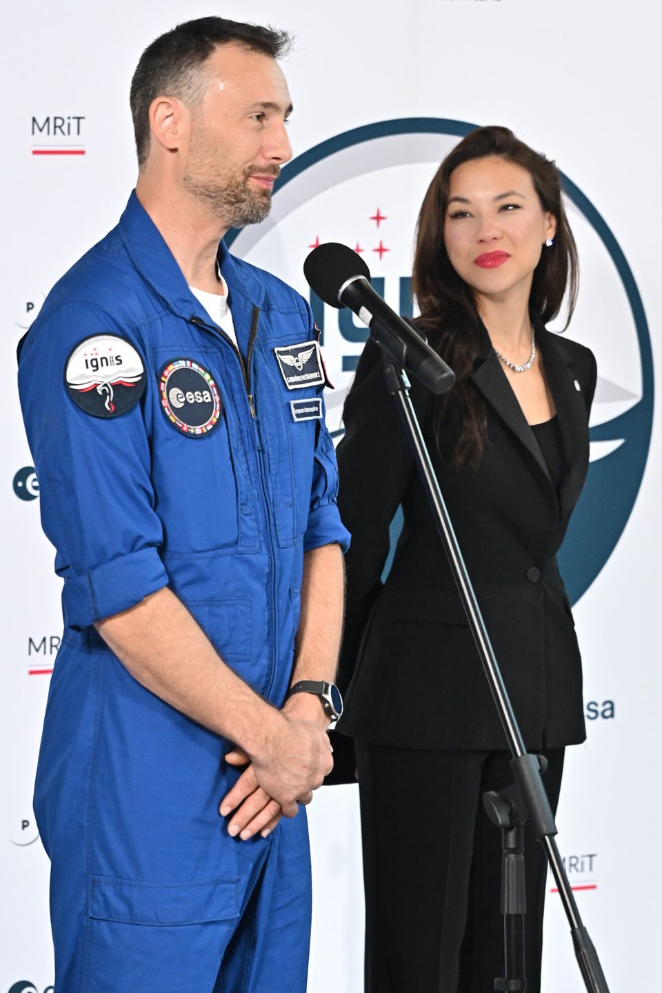 Sławosz Uznański-Wiśniewski z żoną