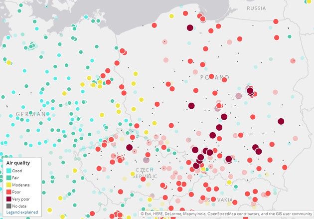smog mapa