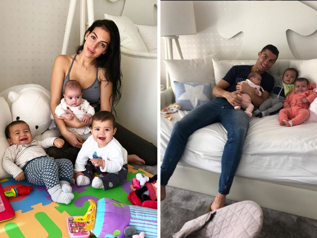 Cristiano i Georgina z dziećmi