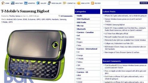 Samsung Bigfoot - kolejny przeciek 1