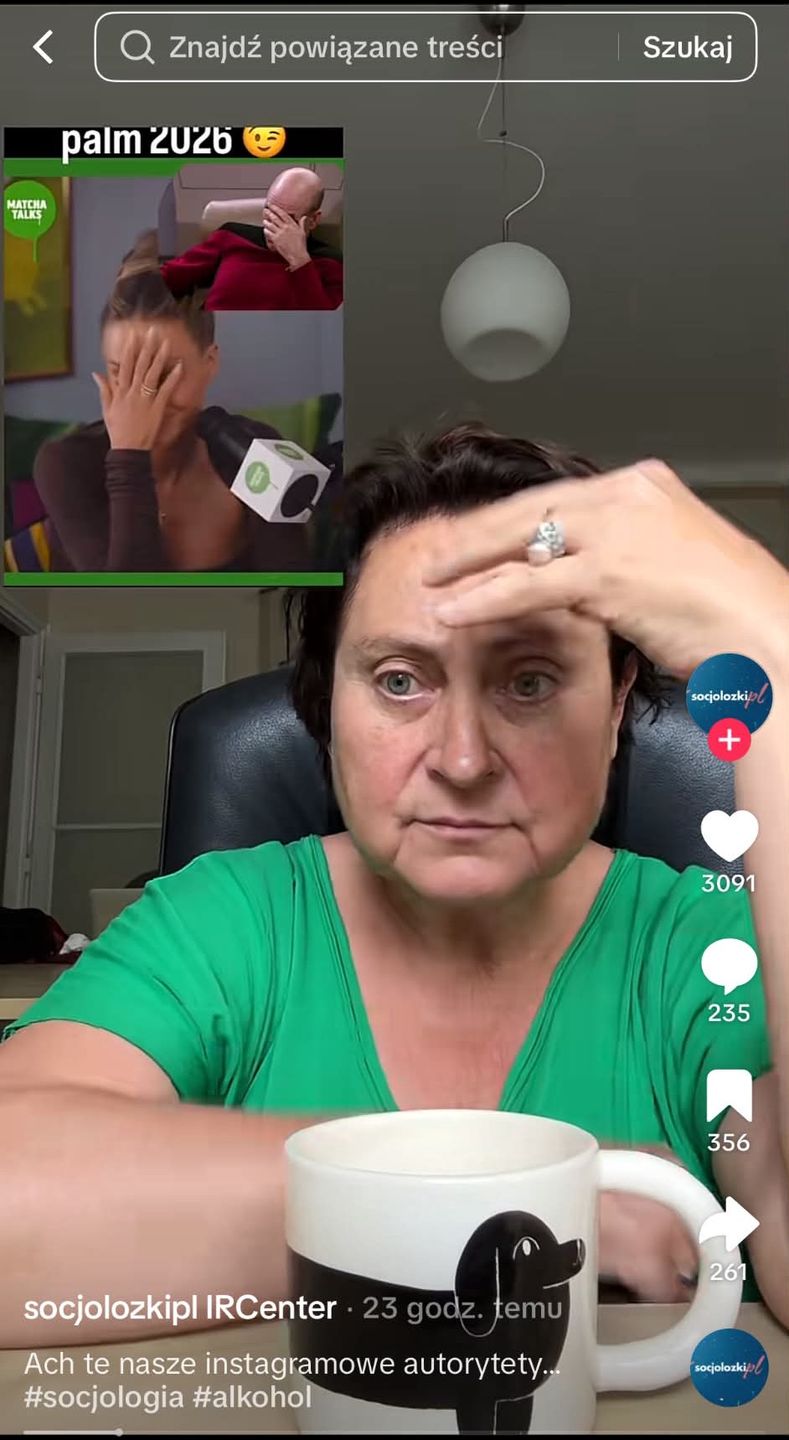 Małgorzata Rozenek-Majdan w "Matcha Talks", tiktok/socjolozkipl
