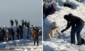 "Lodowe tsunami" nad Bałtykiem. Spacerowicze gubią rozsądek