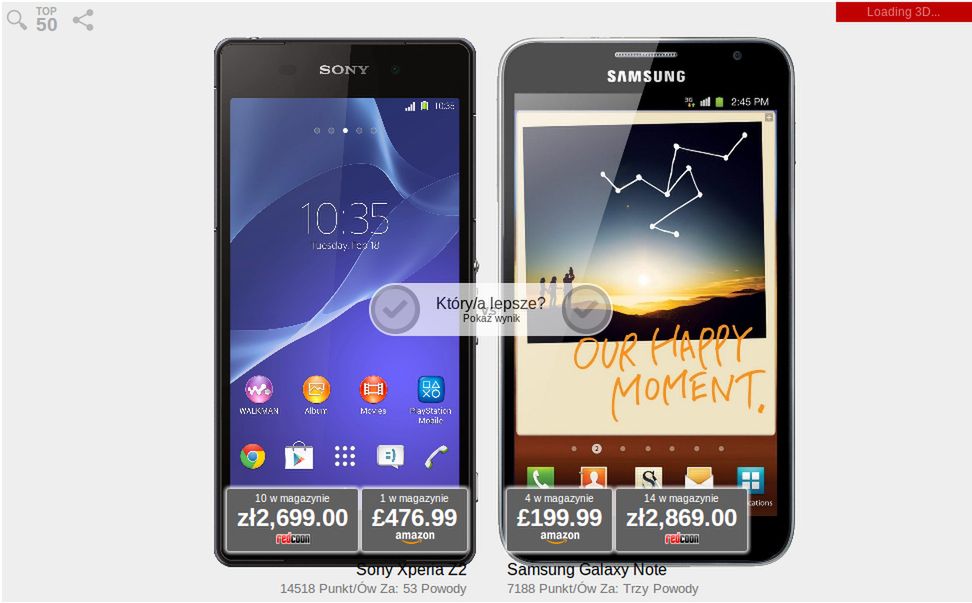 Xperia Z2 i Galaxy Note