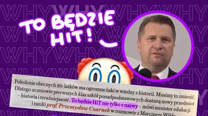 Czarnek ogłosił (s)HiT! Nadchodzi jeszcze więcej godzin nauczania o BZDURACH