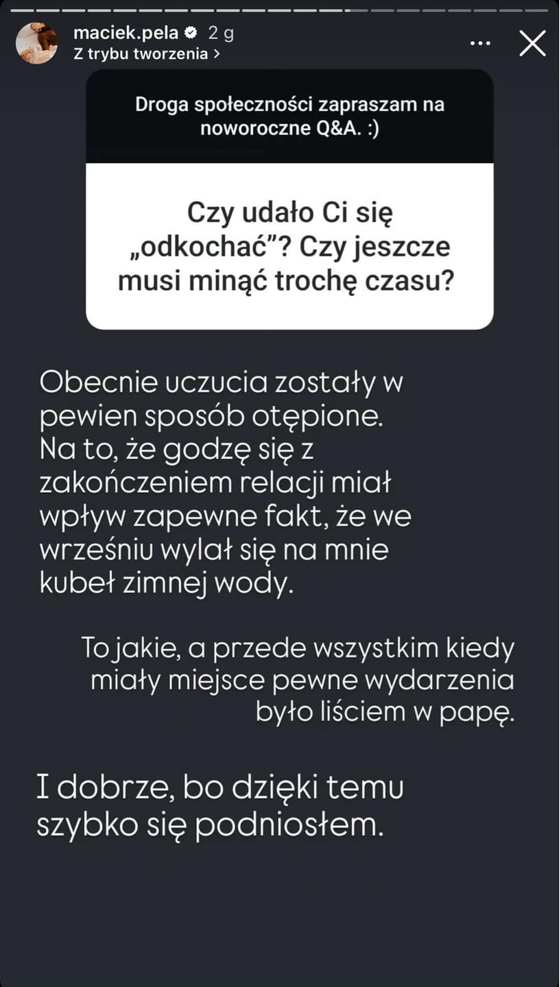 Maciej Pela ujawnia, czy dalej kocha Agnieszkę Kaczorowską
