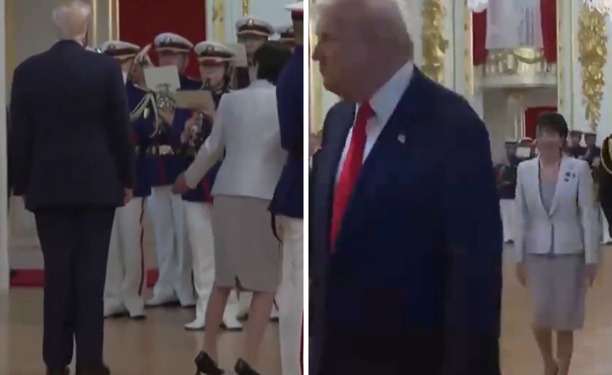 wiadomości,aktualności,WP Wiadomości Trump złamał protokół? Prezydent USA pogubił się w Japonii