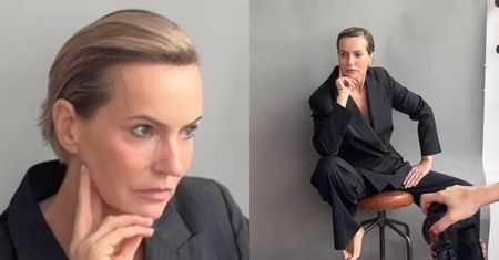 Paulina Smaszcz spełnia się w roli modelki, pozując w garniturze i BEZ STANIKA. Ogień?