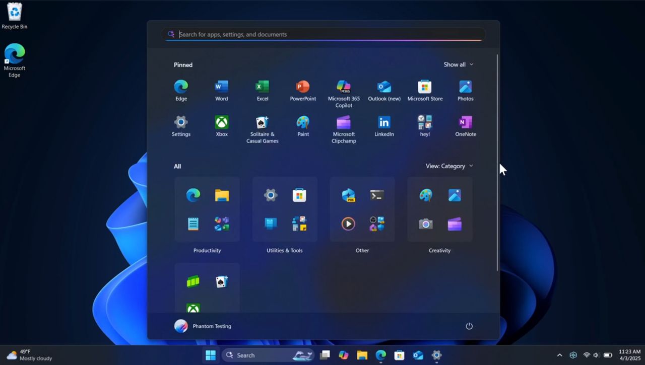 Menu Start Windowsa 11 doczeka się zaktualizowanego wyglądu