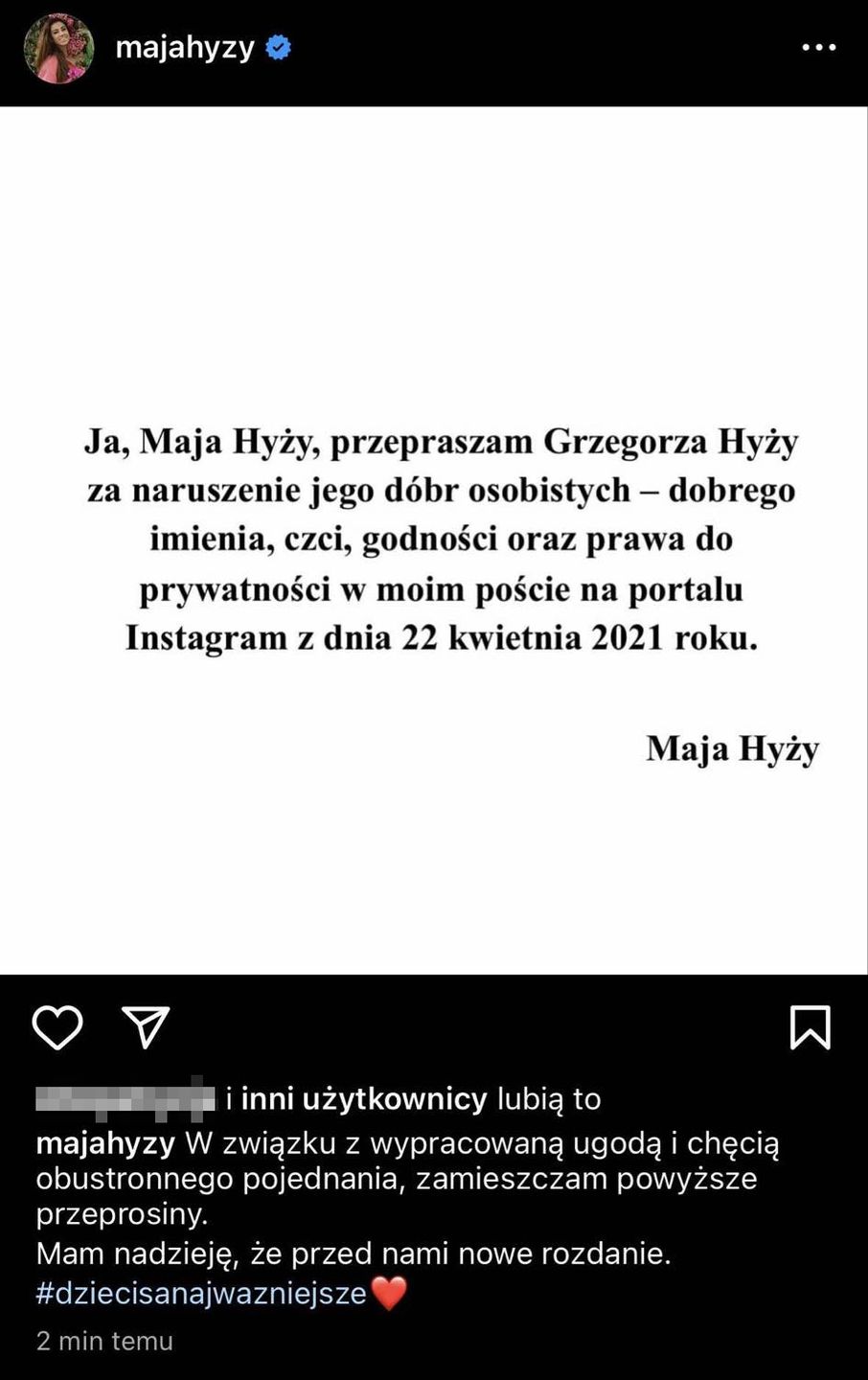 Maja Hyży przeprasza byłego męża. Wydała oświadczenie