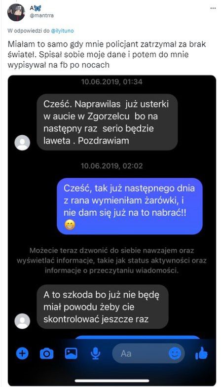 Wiadomość od policjanta 