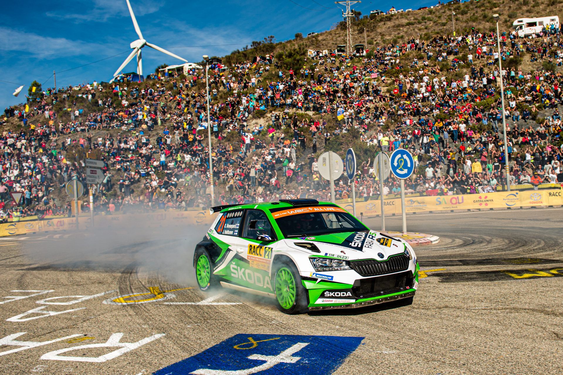 Škoda Fabia Rally2 Evo podczas Rajdu Hiszpanii