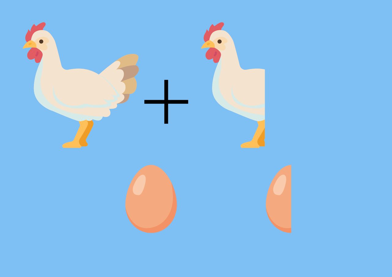 Ile jaj zniesie pół tuzina kur w ciągu pół tuzina dni?