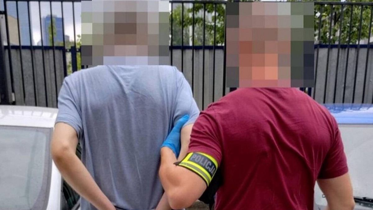 Mężczyzna podczas zatrzymania w maju 2024 r.