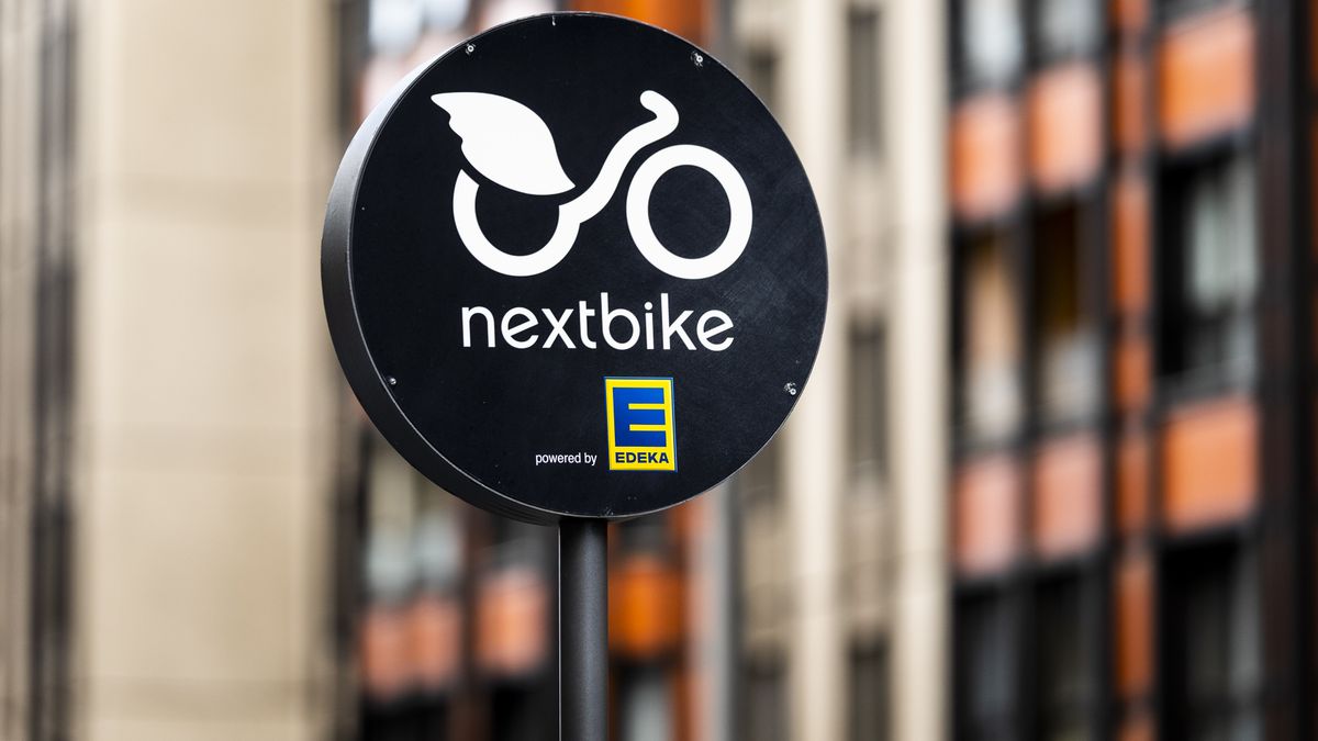 BERLIN, GERMANY - FEBRUARY 02: The logo of bike sharing provider nextbike is pictured on February 02, 2022 in Berlin, Germany. (Photo by Florian Gaertner/Photothek via Getty Images)
