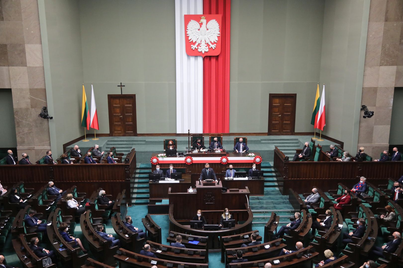 Warszawa. Święto Narodowe Trzeciego Maja. "Niech żyją wolność i solidarność"