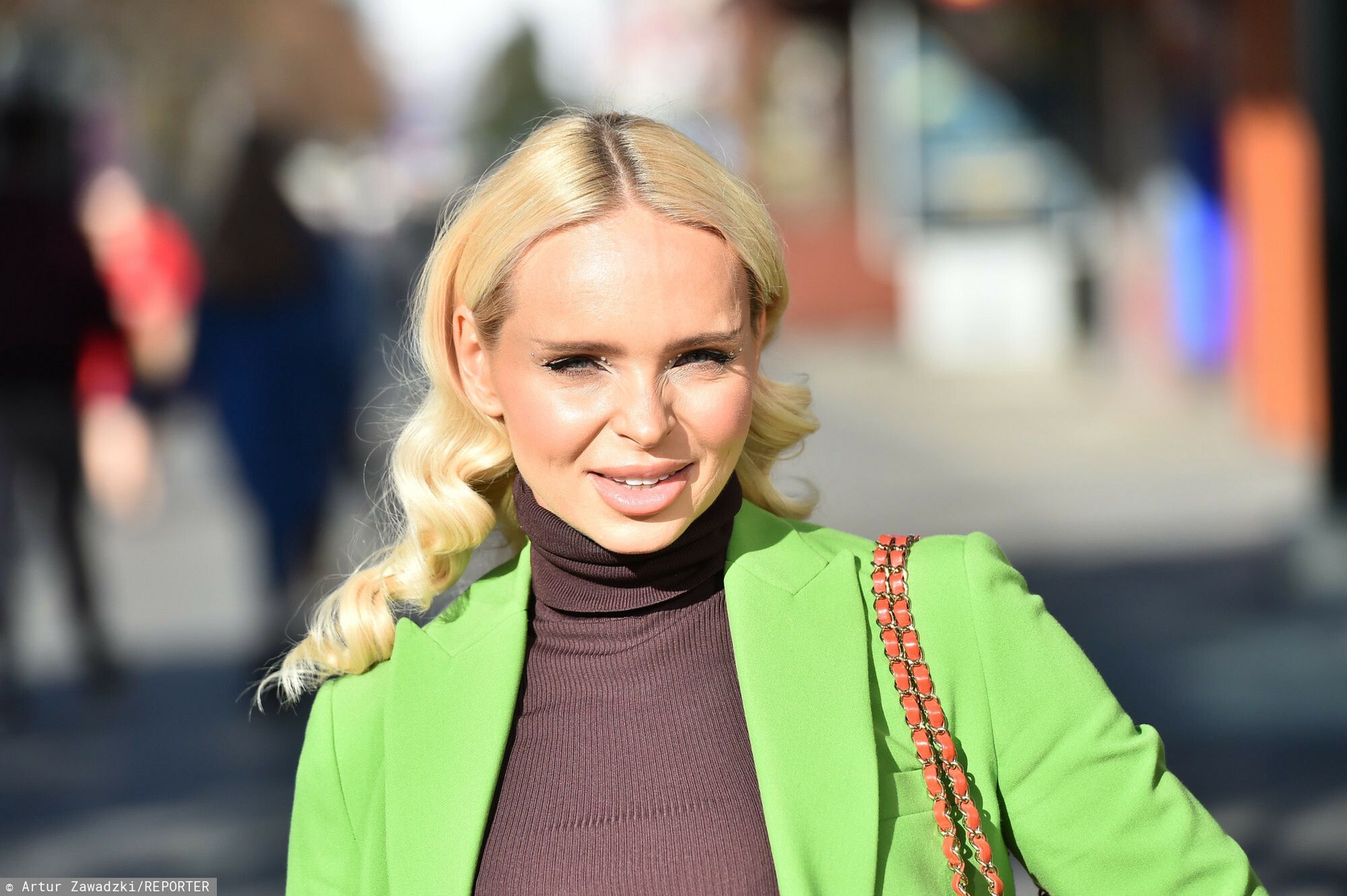 Barbara Hetmańska pod studiem "Dzień dobry TVN"