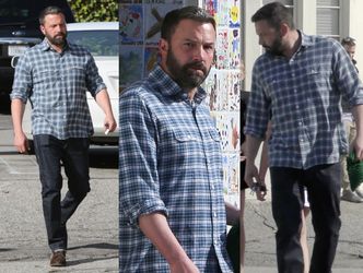 Ben Affleck wyłania się z kościoła w stroju ponętnego drwala