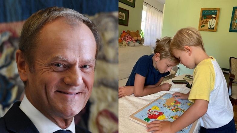 Donald Tusk spędza czas z wnukami