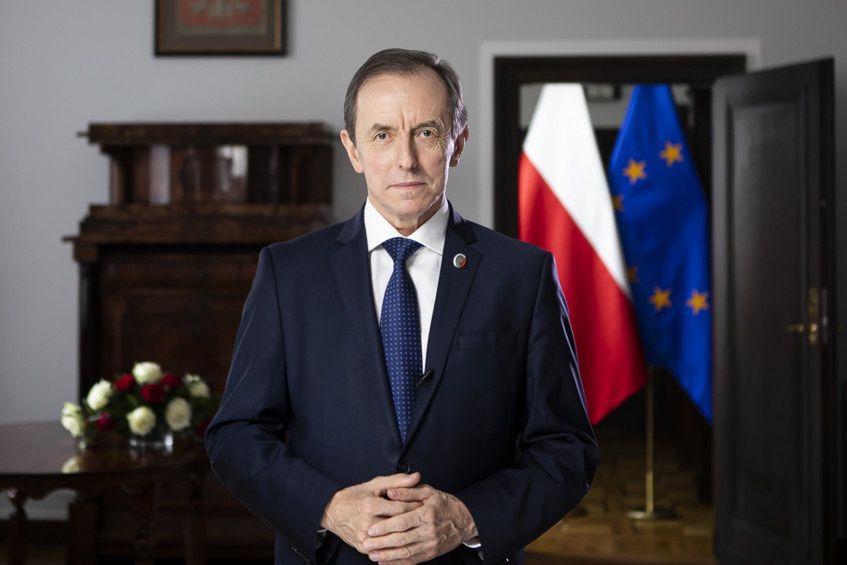 Protest kobiet. Marszałek Senatu Tomasz Grodzki: nie wolno obrażać, straszyć czy mu grozić (Kancelaria Senatu, fot. Marta Marchlewska)