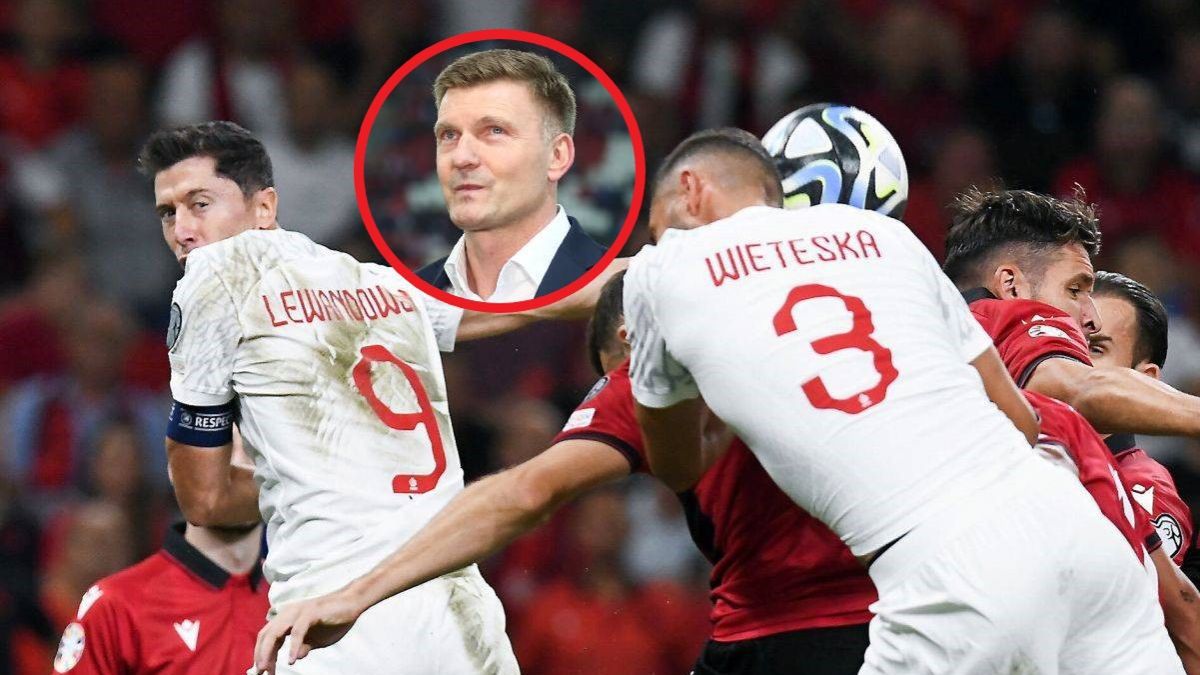 Na zdjęciu: piłkarze reprezentacji Polski, na małym zdjęciu: Andrzej Juskowiak