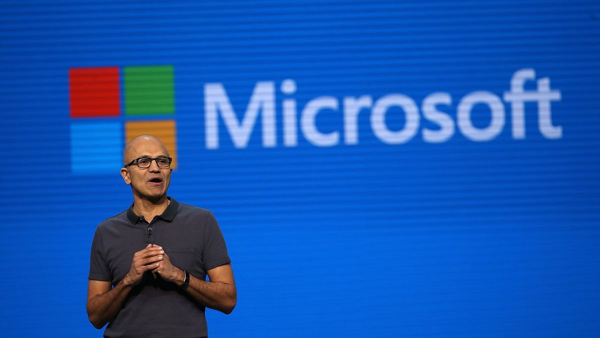 Satya Nadella, prezes Microsoftu, zaprezentował plany dotyczące oprogramowania (Getty Images)