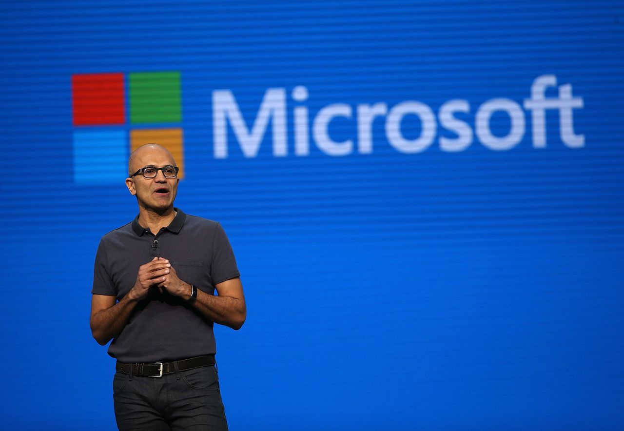Satya Nadella, prezes Microsoftu, zaprezentował plany dotyczące oprogramowania (Getty Images)
