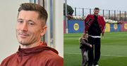 Szczęśliwy Robert Lewandowski świętuje strzelenie gola i pozuje na boisku z Klarą. Fajny tata?