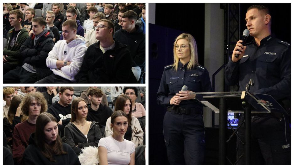 Mundur czeka! Policjanci z Pleszewa namawiali uczniów ze szkół średnich do wstąpienia w ich szeregi