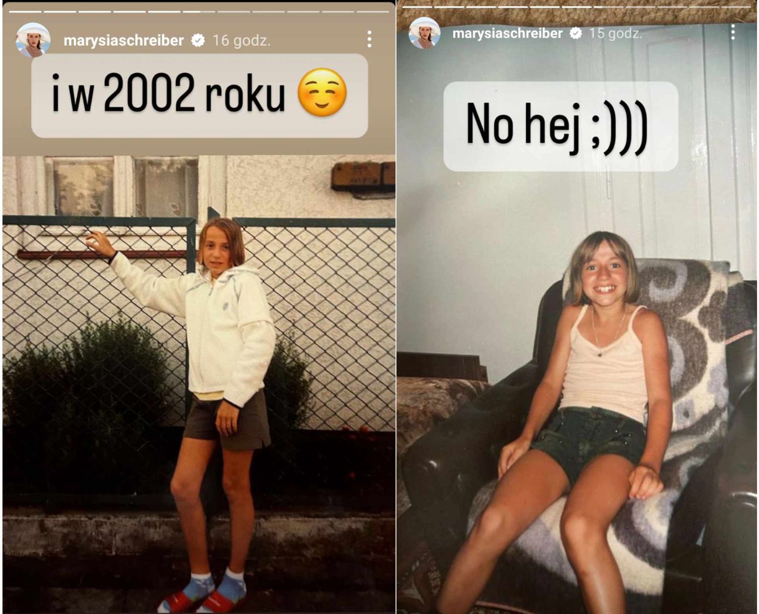 Marianna Schreiber na zdjęciach z dzieciństwa