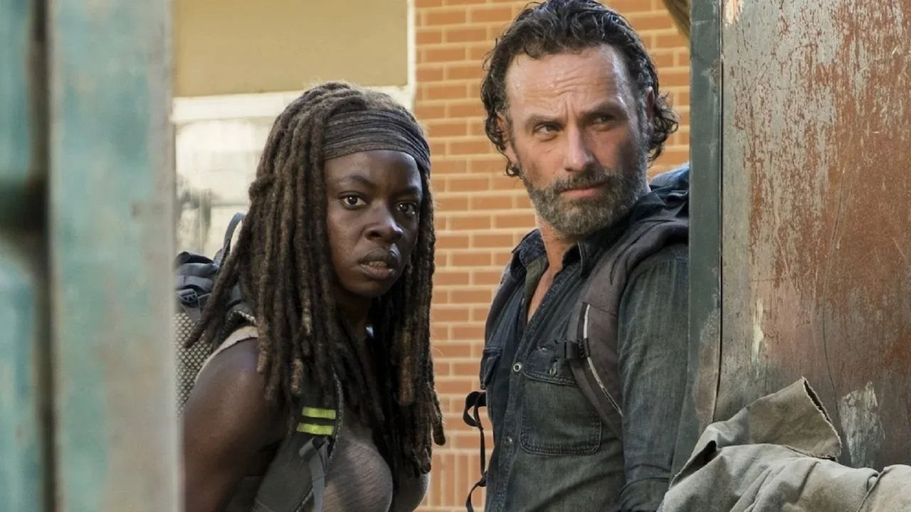 Danai Gurira i Andrew Lincoln w serialu "The Walking Dead"