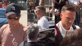 Piłkarze SZPANUJĄ drogimi ciuchami na zgrupowaniu w Katowicach: Zieliński w t-shircie z Diora, Lewandowski rozdający autografy