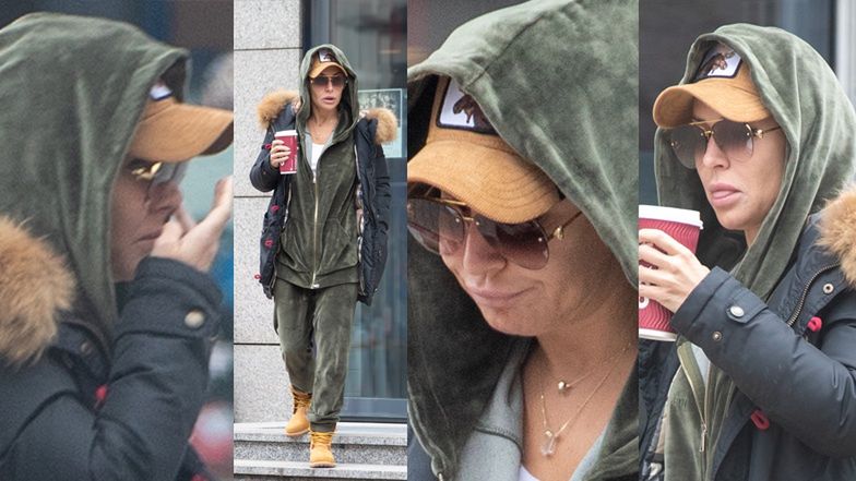 Blanka Lipińska w WYMIĘTYM DRESIE idzie po kawę na wynos