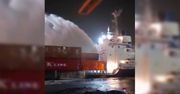 Pożar w porcie w Dubaju. Nagranie z akcji po potężnej eksplozji kontenerowca