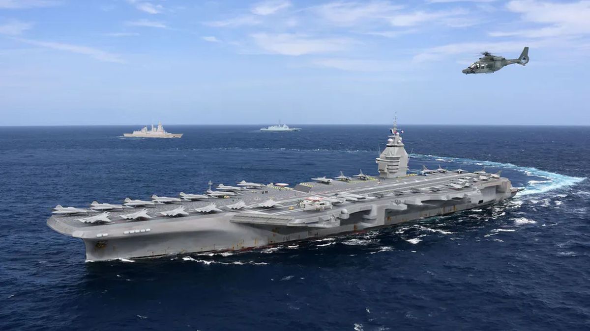 Francuski lotniskowiec PANG - wizualizacja