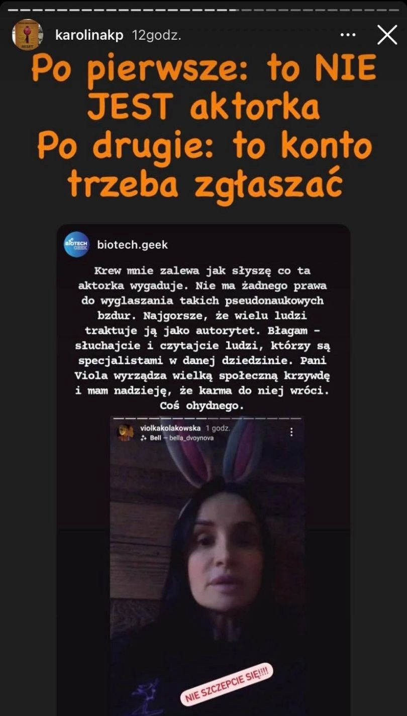 Karolina Korwin-Piotrowska krytykuje koronasceptyczne wywody  Violi Kołakowskiej