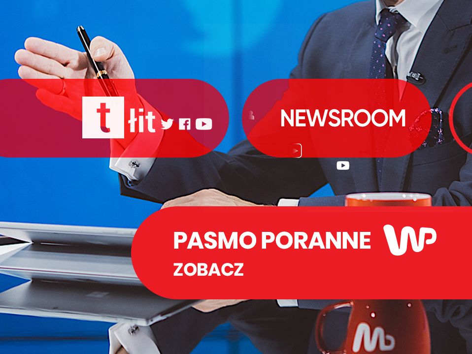 newsroom, tłit, jacek sasin Poranek Wirtualnej Polski. Pasmo publicystyczne