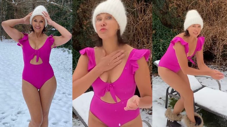 Frywolna Anna Popek NACIERA PIERSI ŚNIEGIEM! "Odmładza, przecież to lubimy, PRAWDA?"