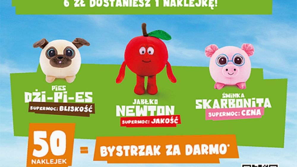 Gang Bystrzaków Biedronka - maskotki