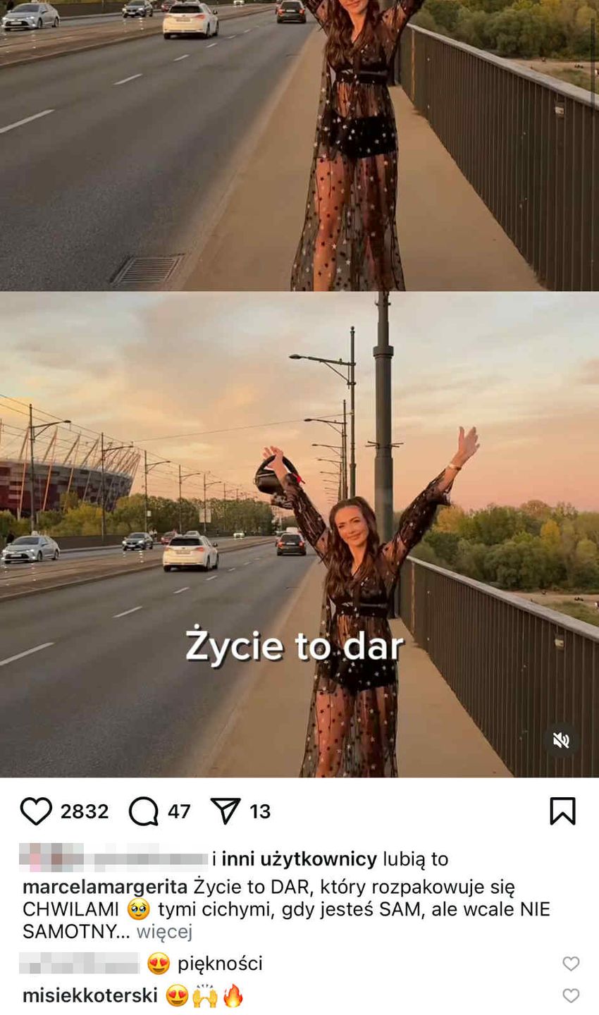 Komentarz Michała Koterskiego pod rolką Marceli Leszczak