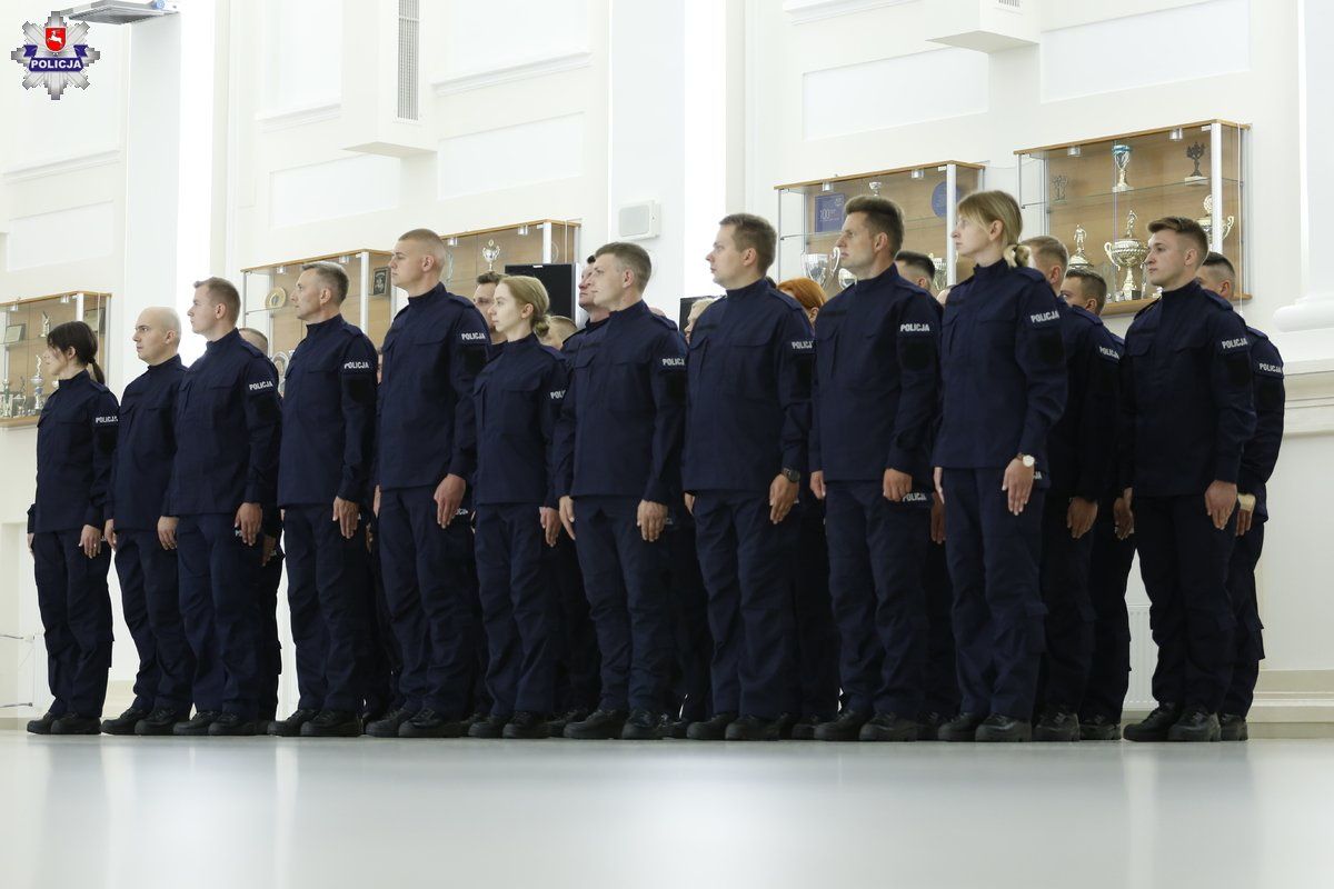 Ślubowanie nowych policjantów w Lublinie - sierpień 2022