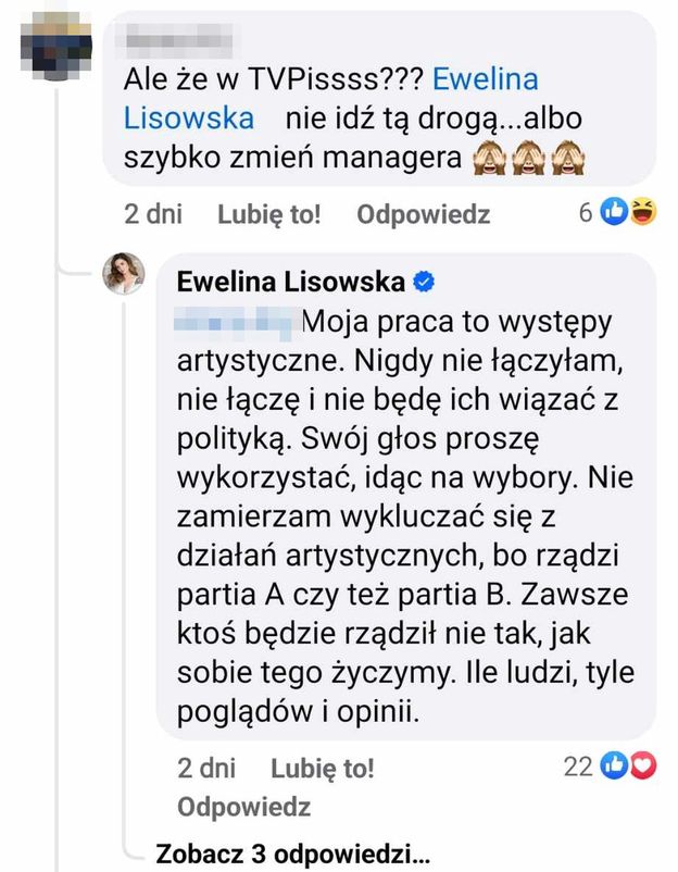 Ewelina Lisowska odpowiada na OSTRĄ KRYTYKĘ współpracy z TVP: "Dobrze wykonuję swoją robotę, więc WCALE MI NIE WSTYD!"