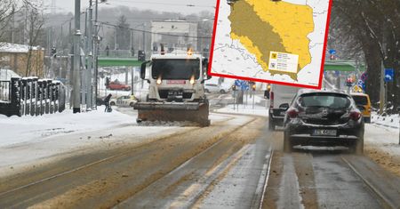 IMGW ostrzega przed "szklanką" na drogach. A to nie wszystko