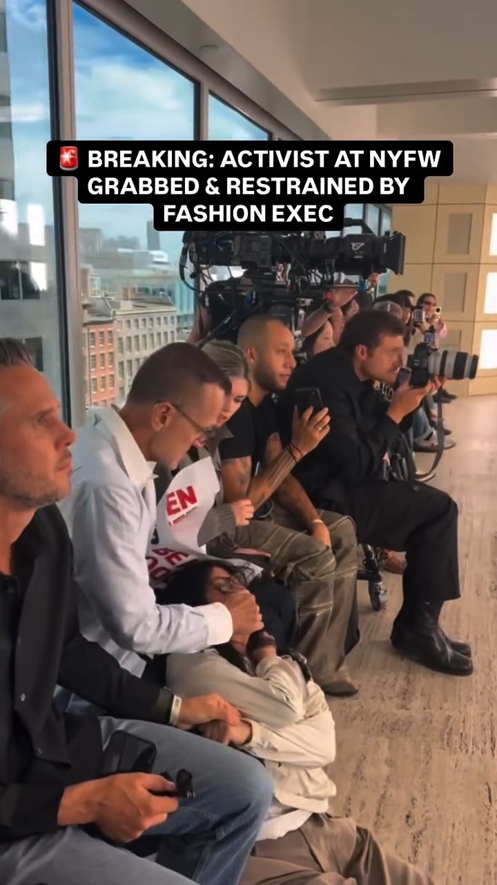 Protest aktywistów na New York Fashion Week