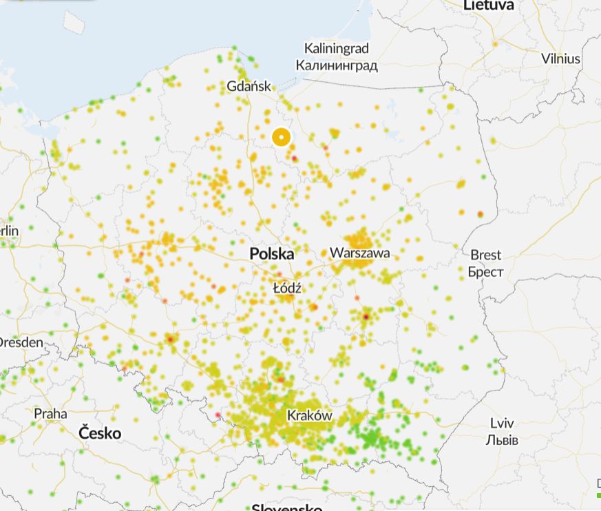 Smog w Polsce w piątej 30.09.2022