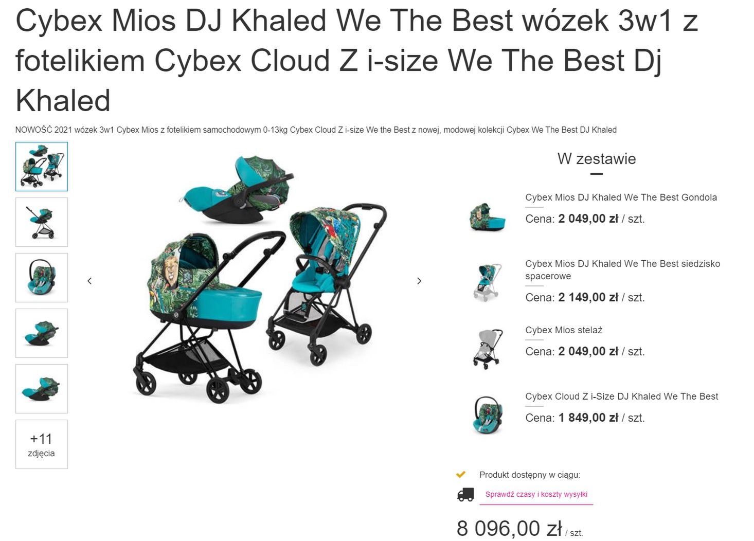Nowy wózek Liamka pochodzi z kolekcji zaprojektowanej przez DJ'a Khaleda