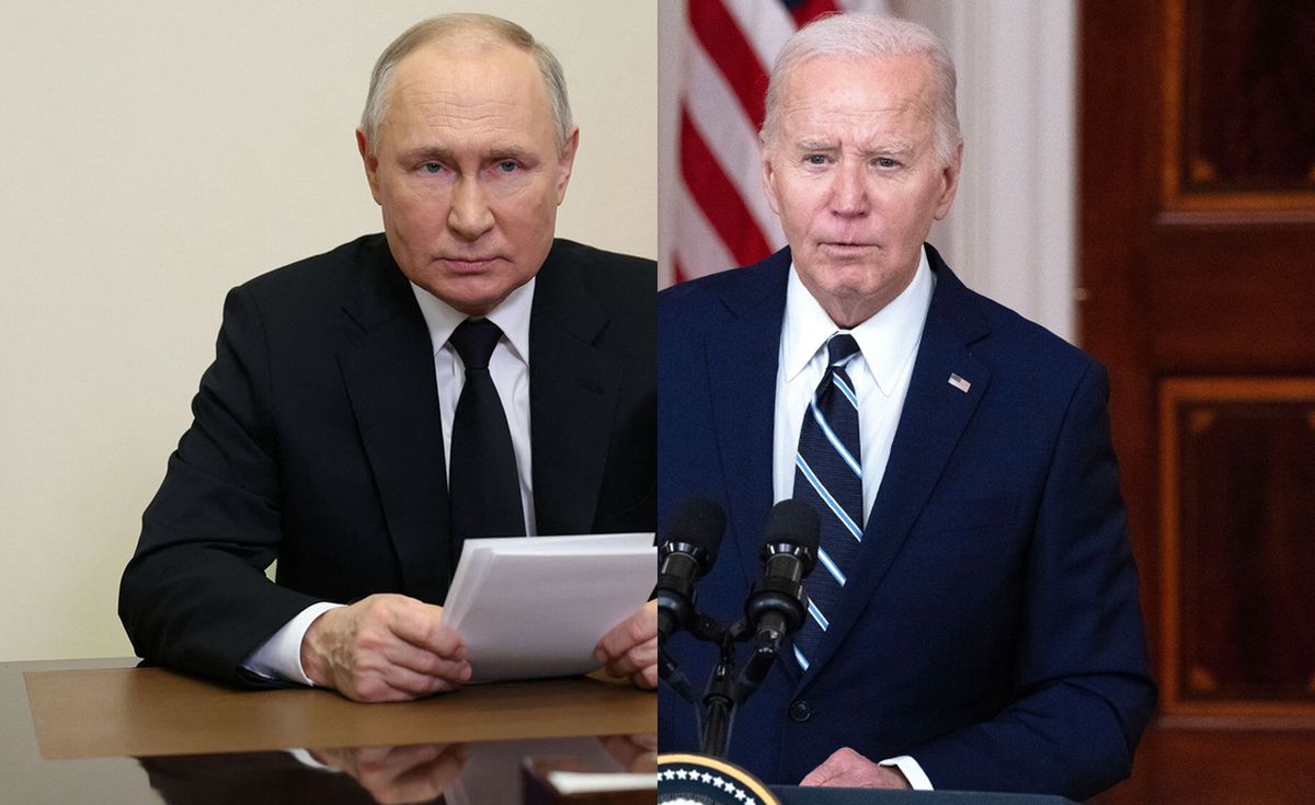 Prezydent USA Joe Biden, prezydent Rosji Władimir Putin